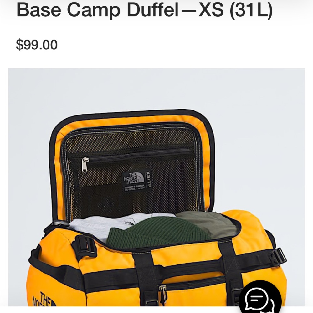 NorthFace Basecamp Duffle XS